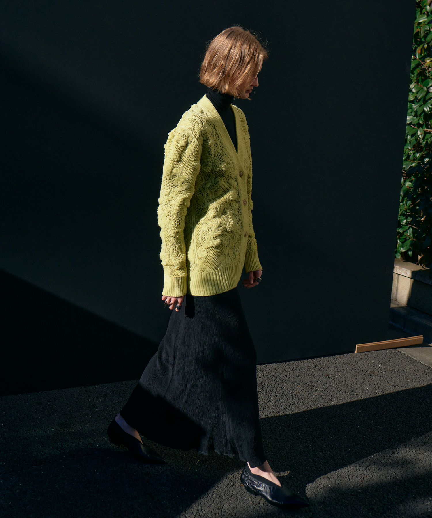 PHOTOCOPIEU(フォトコピュー)】 ORINA PUFF SHOULDER CARDIGAN