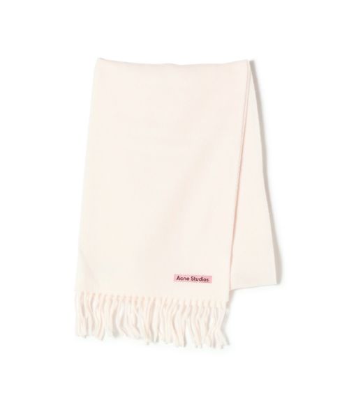 Acne Studios フリンジウールスカーフ・ホワイト Acne Studios - フリンジウールスカーフ - ナロー - ウォーム