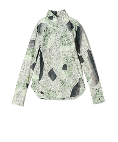 Mame Kurogouchi(マメ クロゴウチ)】 Marble Print Jersey High Neck