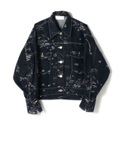 美品　マメクロゴウチ　ソフトジャケット　黒 Silk Nylon Rounded Down Jacket