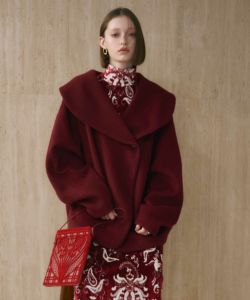 Namota✨定価7.5万ROKU SEWING COLLAR COAT Stand Fall Collar Coat_Charcoal– IIROT