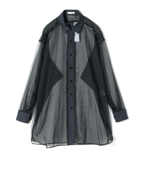 HYKE(ハイク)】 OXFORD SHIRT WITH SHEER DETAILINHG｜PARIGOT