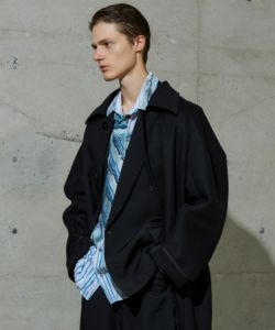 オーバーコート　overcoat　メンズ　ネイビー　シングルコート オーバーコートovercoatメンズネイビーシングルコート
