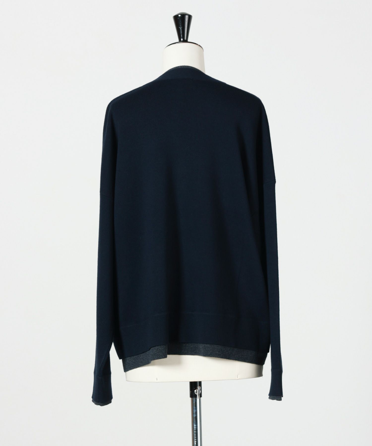 ENFOLD 2024AW JACKET LAYERED CARDIGAN 黒 JACKET LAYERED CARDIGAN（300HA270