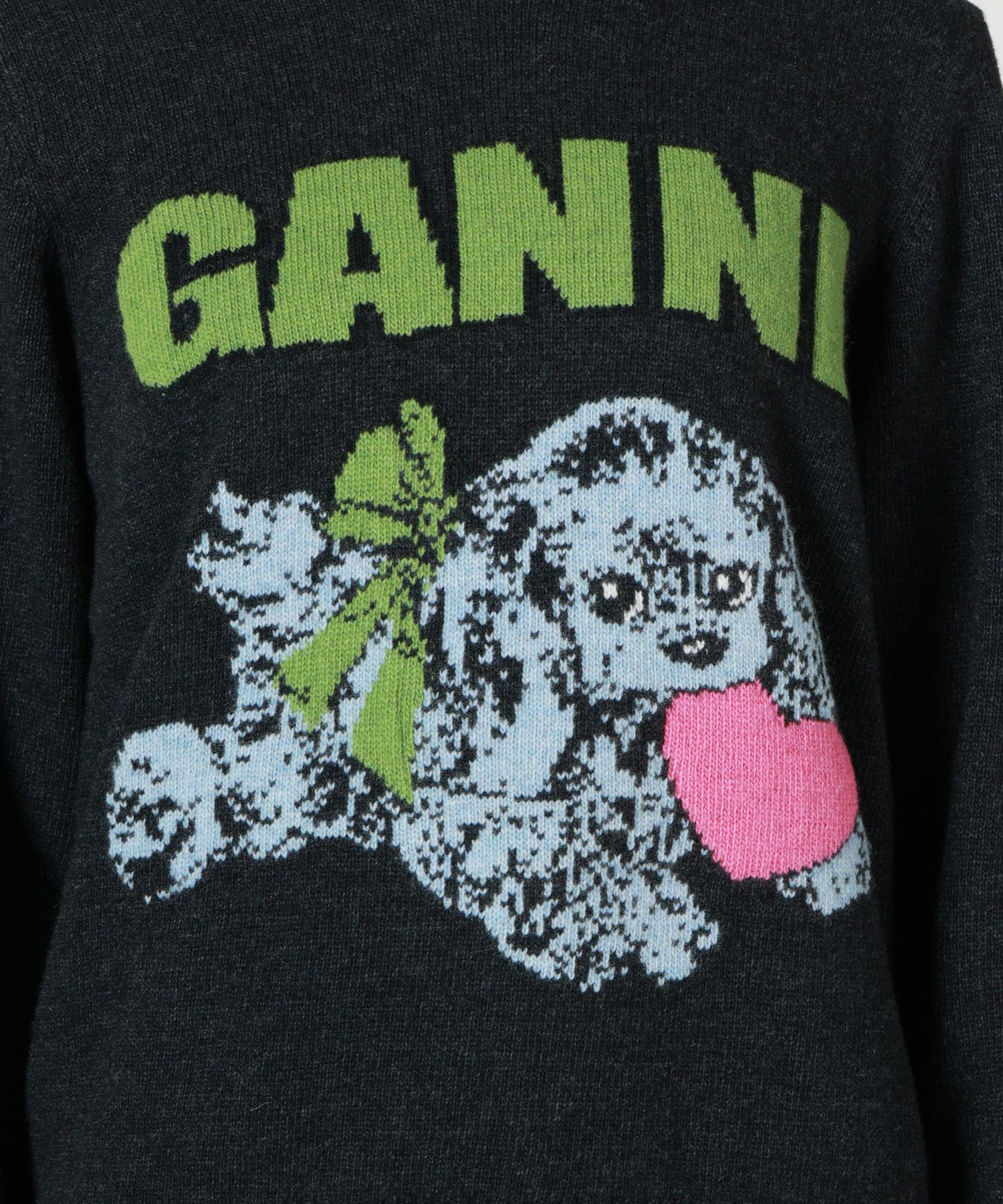 GANNI(ガニー)】 GRAPHIC WOOL MIX FLUFFY PUPPY LOVE｜PARIGOT ONLINE