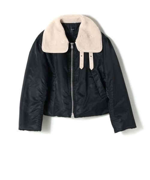 Munich(ミューニック)】 ナイロンツイル×シープボアフライトブルゾン