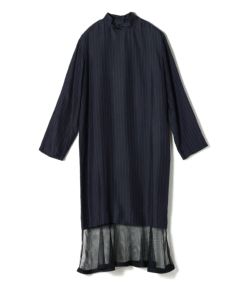 TOGA PULLA 異素材切り替え トップス グリーンステッチ ロング袖 黒 TOGA PULLA 異素材切り替え トップス グリーンステッチ ロング袖