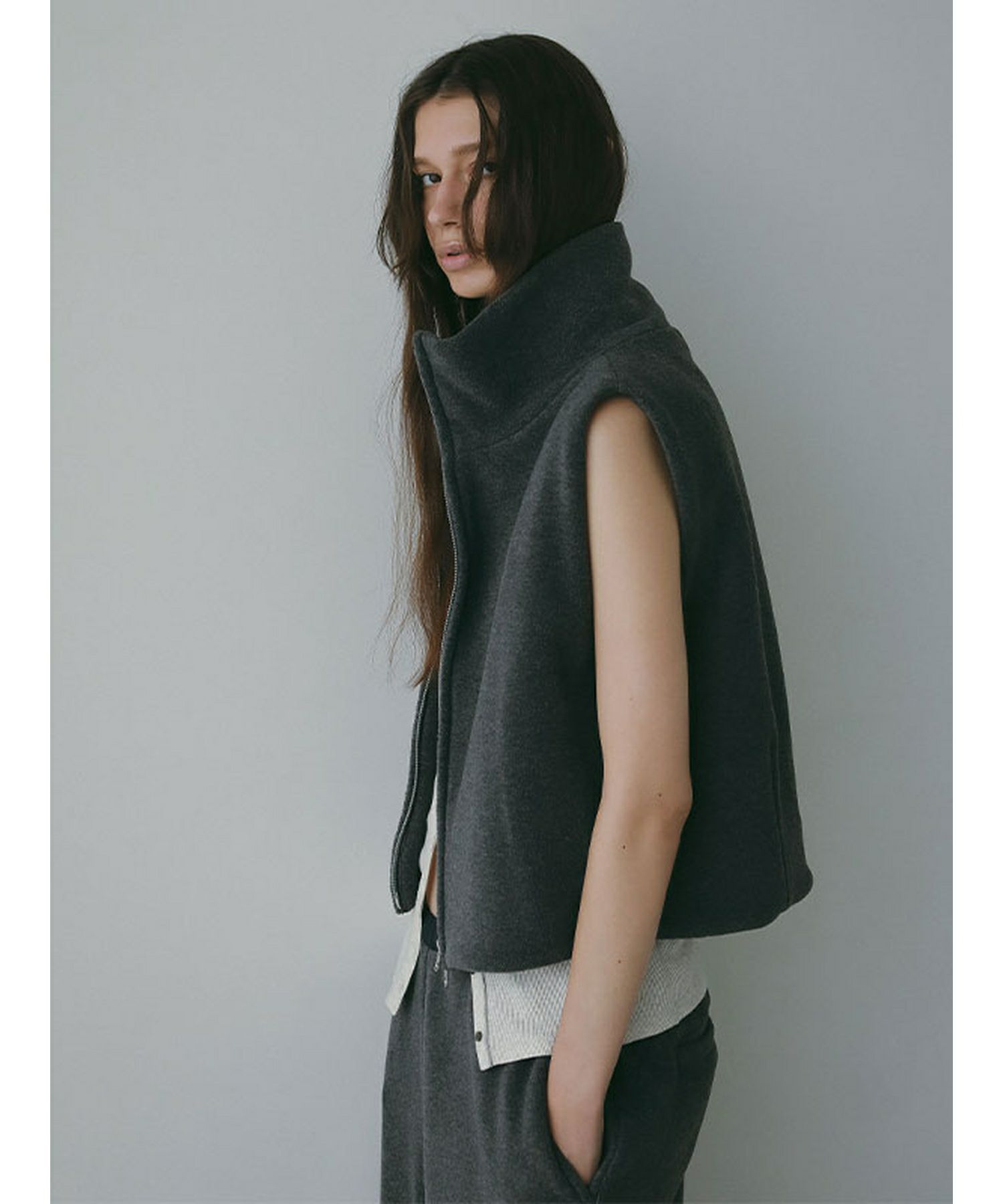 ETORE コンパクトフリースベスト ETRE 【エトレ】 コンパクトフリースベスト GREY (1225512049-0)