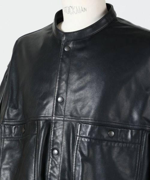 LEMAIRE(ルメール)】 LEATHER COLLARSTAND OVERSHIRT｜PARIGOT ONLINE