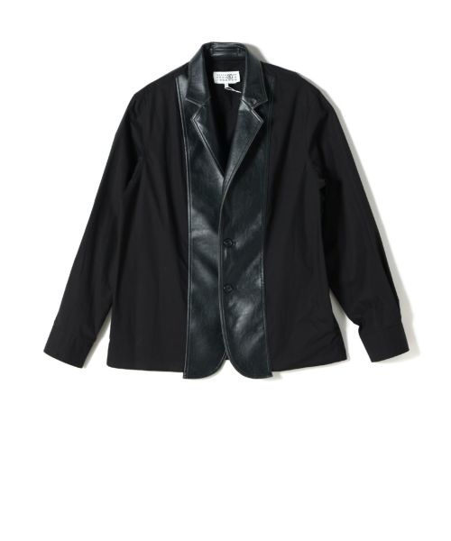 MM⑥ Maison margiela シャツジャケット MM6 Maison Margiela raw-hem Shirt Jacket | Blue | FARFETCH