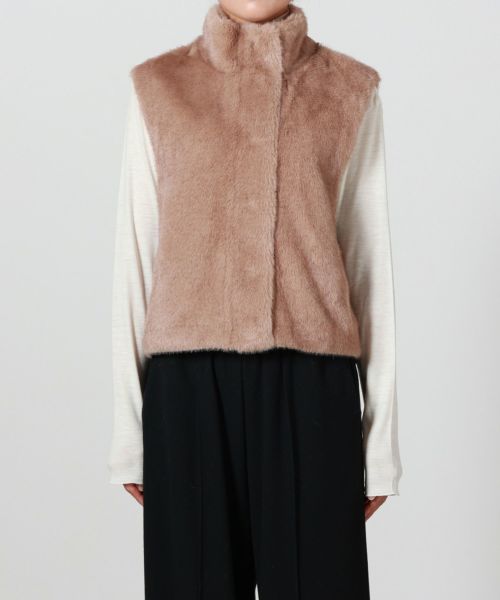 Lou Andrea(ルーアンドレア)】 ハイネックファーベスト｜PARIGOT