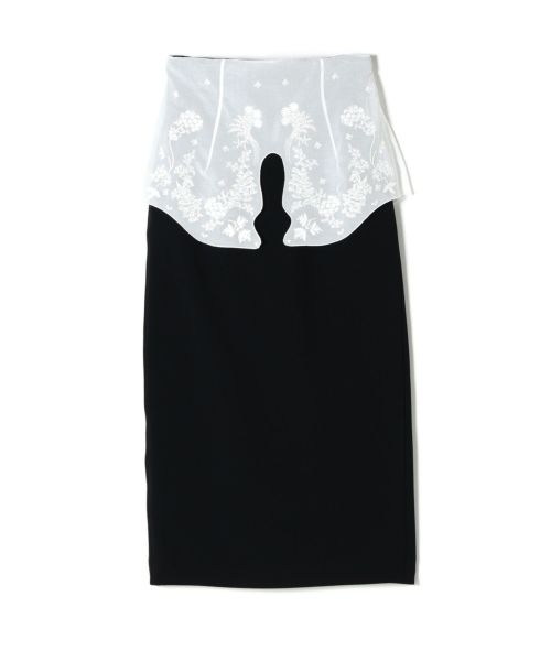 Mame Kurogouchi(マメ クロゴウチ)】 Triacetate Georgette Embroidery