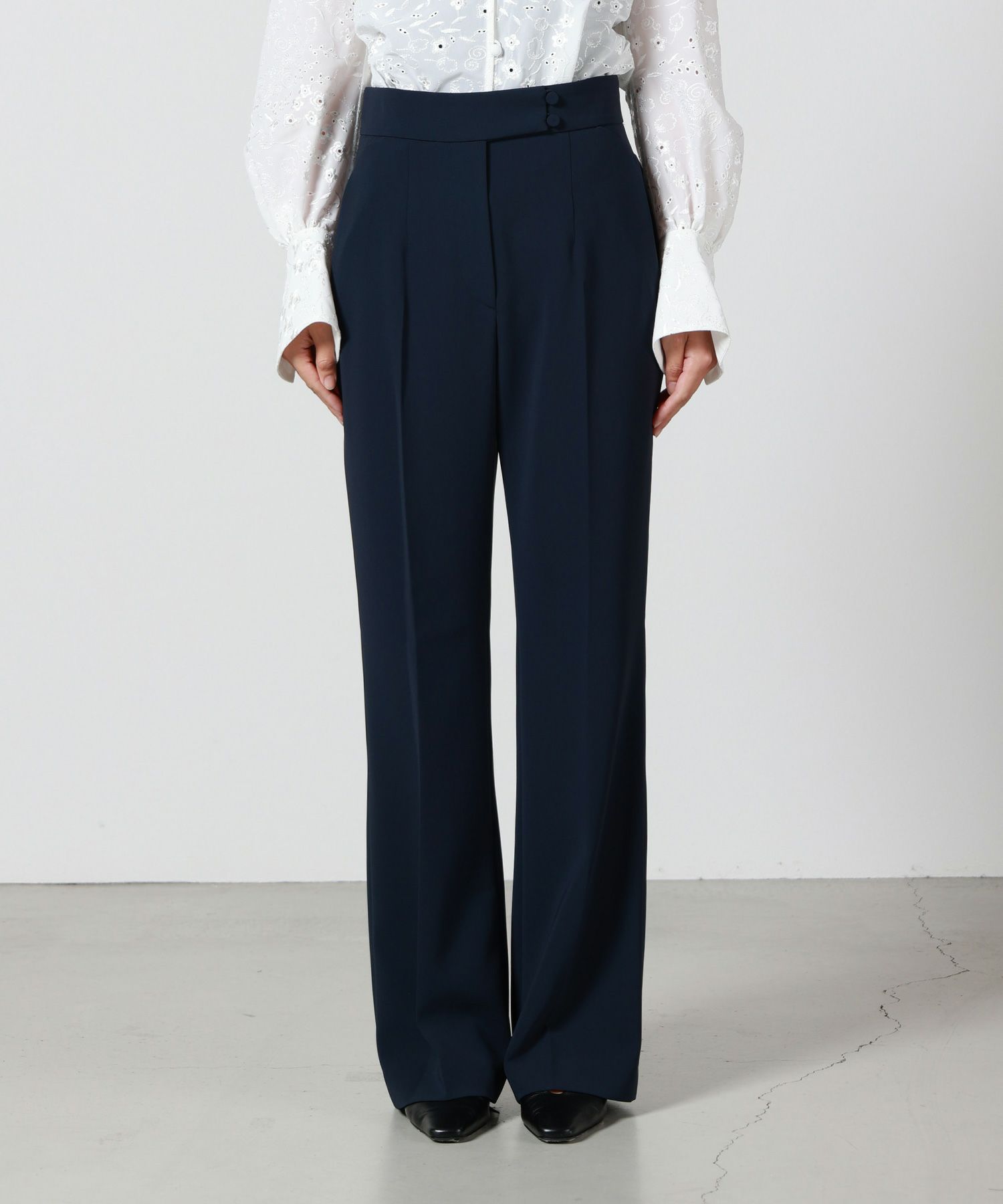 Mame Kurogouchi(マメ クロゴウチ)】 Acetate Polyester High Waisted