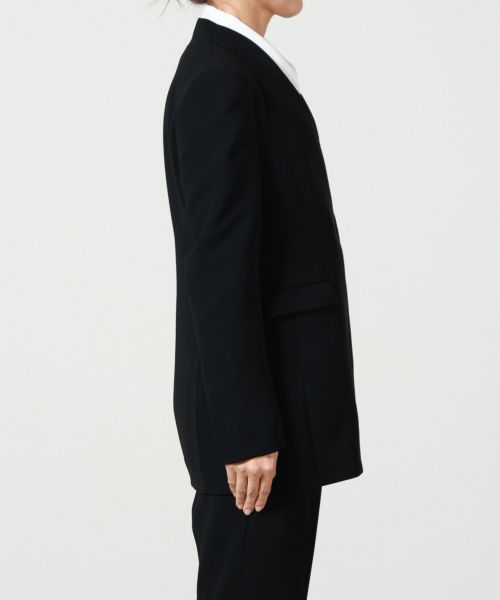 Mame Kurogouchi(マメ クロゴウチ)】 Acetate Polyester Collarless