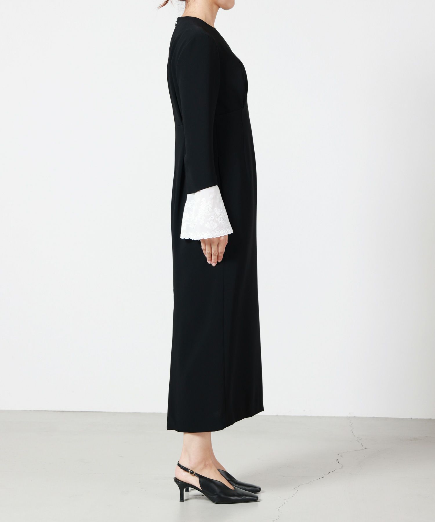 Mame Kurogouchi(マメ クロゴウチ)】 Triacetate Georgette