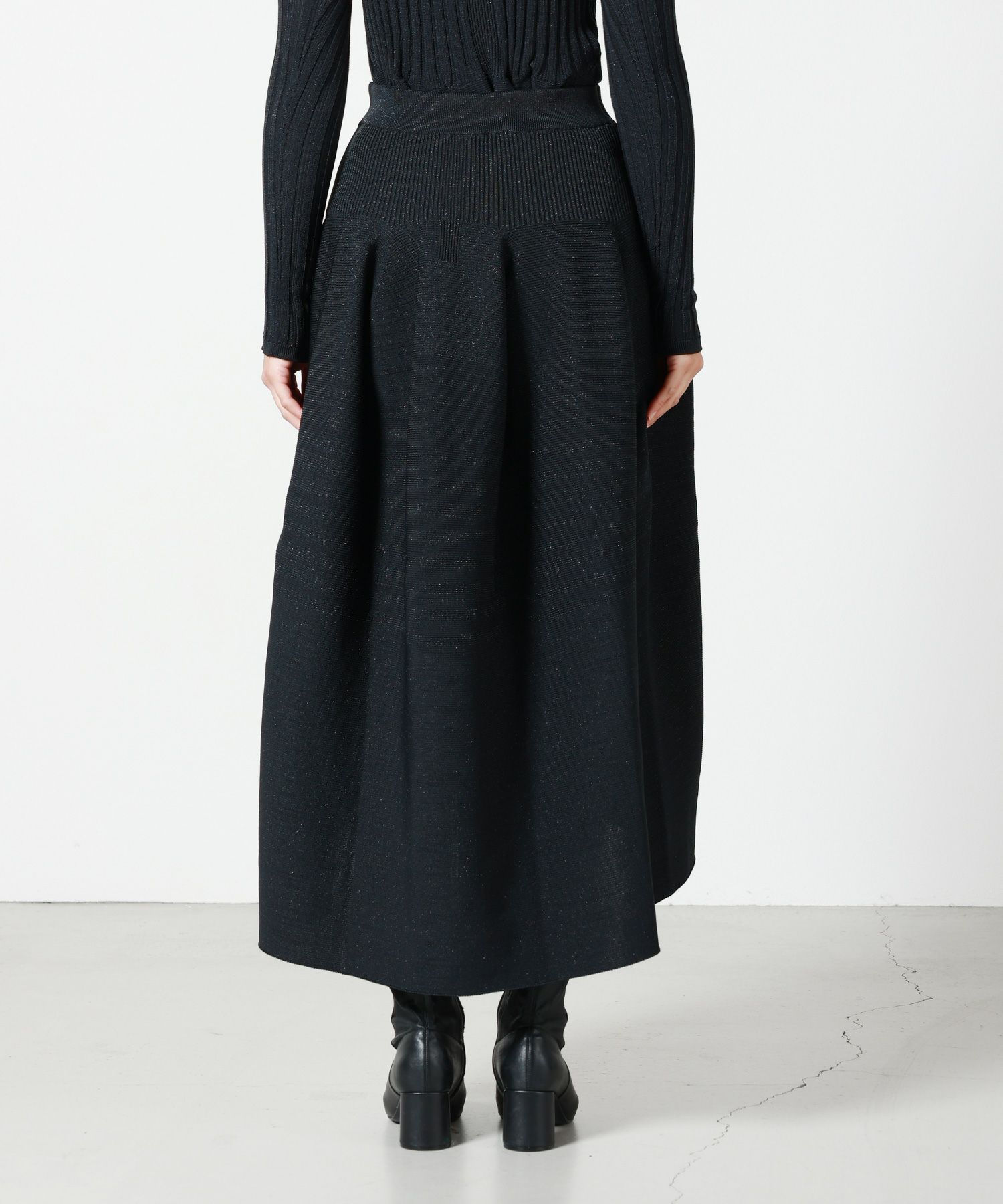 CFCL(シーエフシーエル)】 POTTERY GLITTER ROUNDED HEM SKIRT