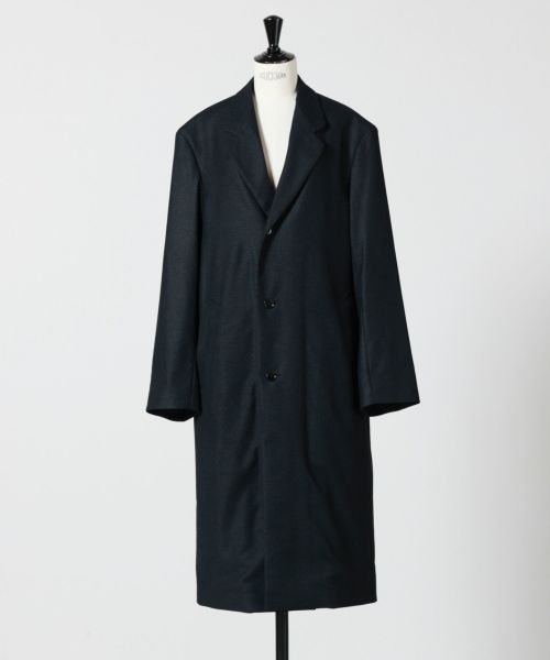 ジャケット・アウター LEMAIRE CHESTERFIELD COAT LEMAIRE(ルメール)】CHESTERFIELD COAT/ BLACK×STRAW MELANGE - VELVET