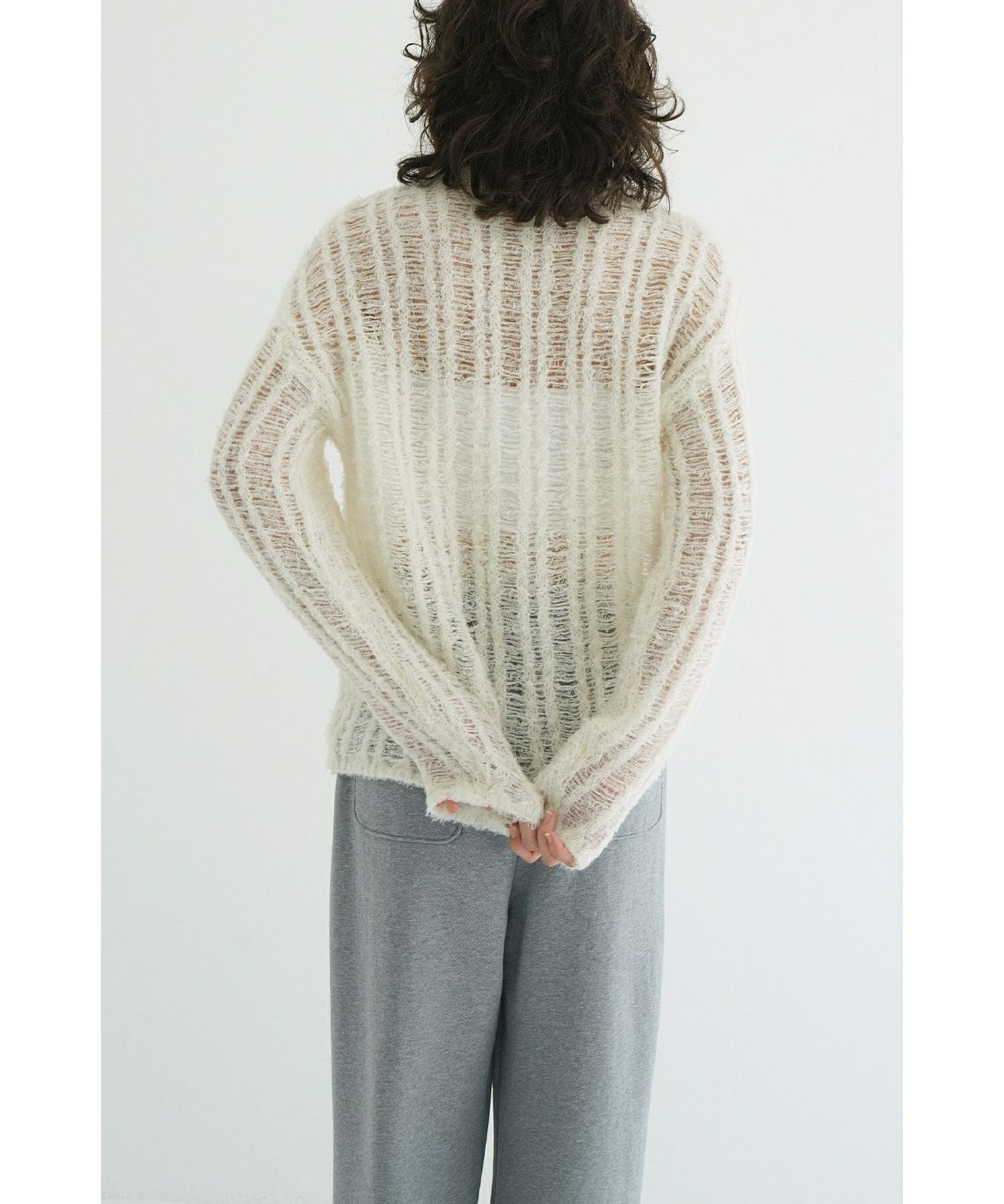 SHEER SHAGGY LOOSE KNIT TOPS クラネ　ニット SHEER SHAGGY LOOSE KNIT TOPS｜TOPS(トップス)｜CLANE OFFICIAL