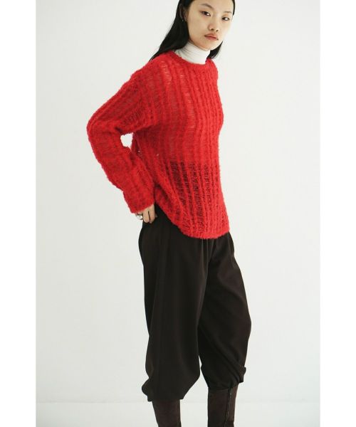 CLANE(クラネ)】 SHEER SHAGGY LOOSE KNIT TOPS｜PARIGOT ONLINE