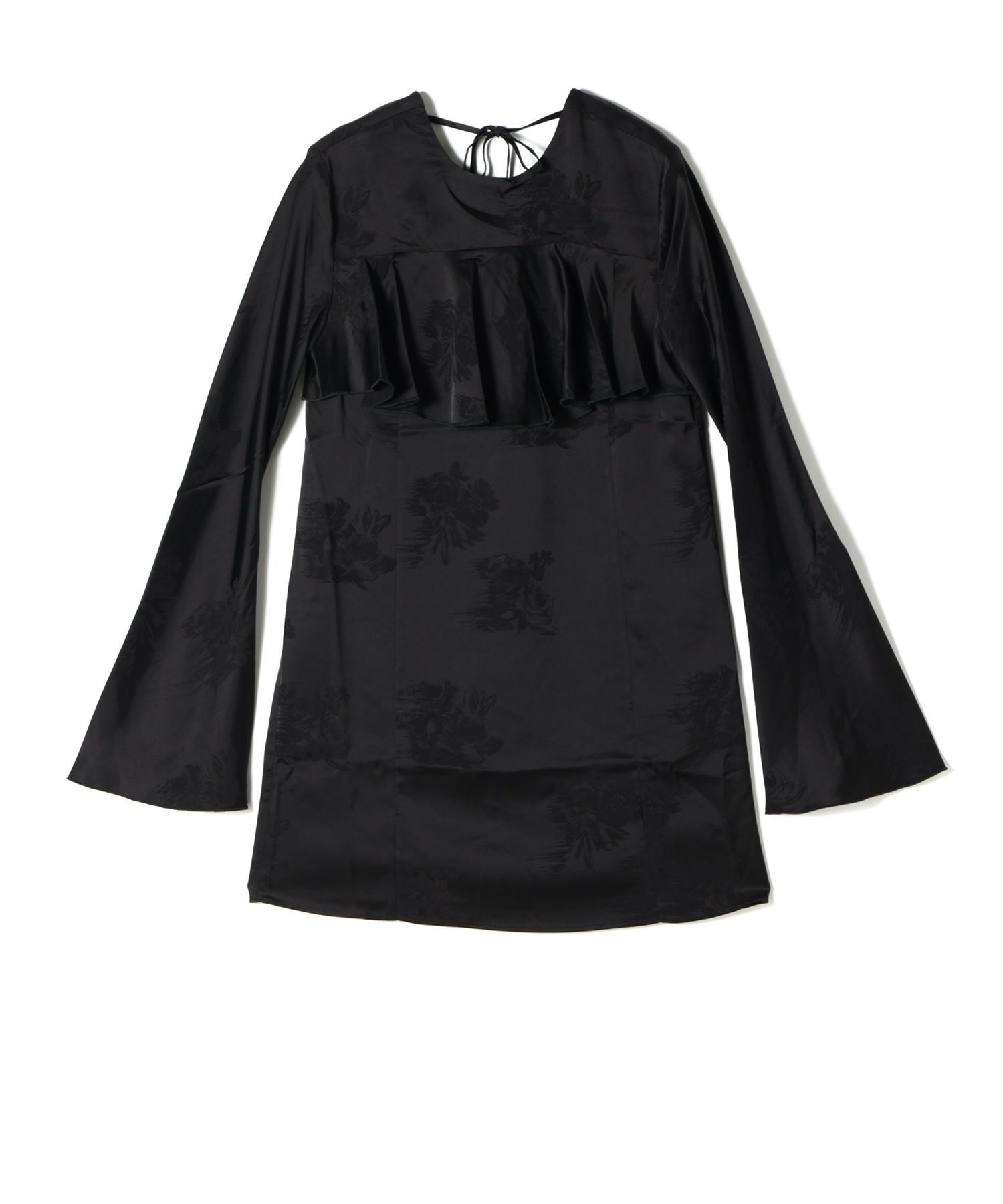 GANNI(ガニー)】 Black Ruffle Mini Dress｜PARIGOT ONLINE（パリゴ