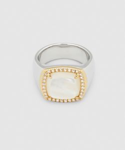 TOM WOOD(トムウッド)】 May White MOP with Diamonds リング｜PARIGOT