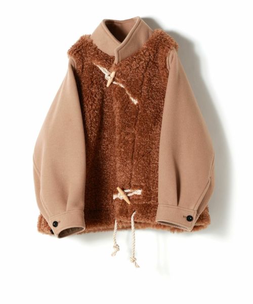 HYKE(ハイク)】 DOUBLE FACE FAUX SHERLING DUFFLE JACKET｜PARIGOT