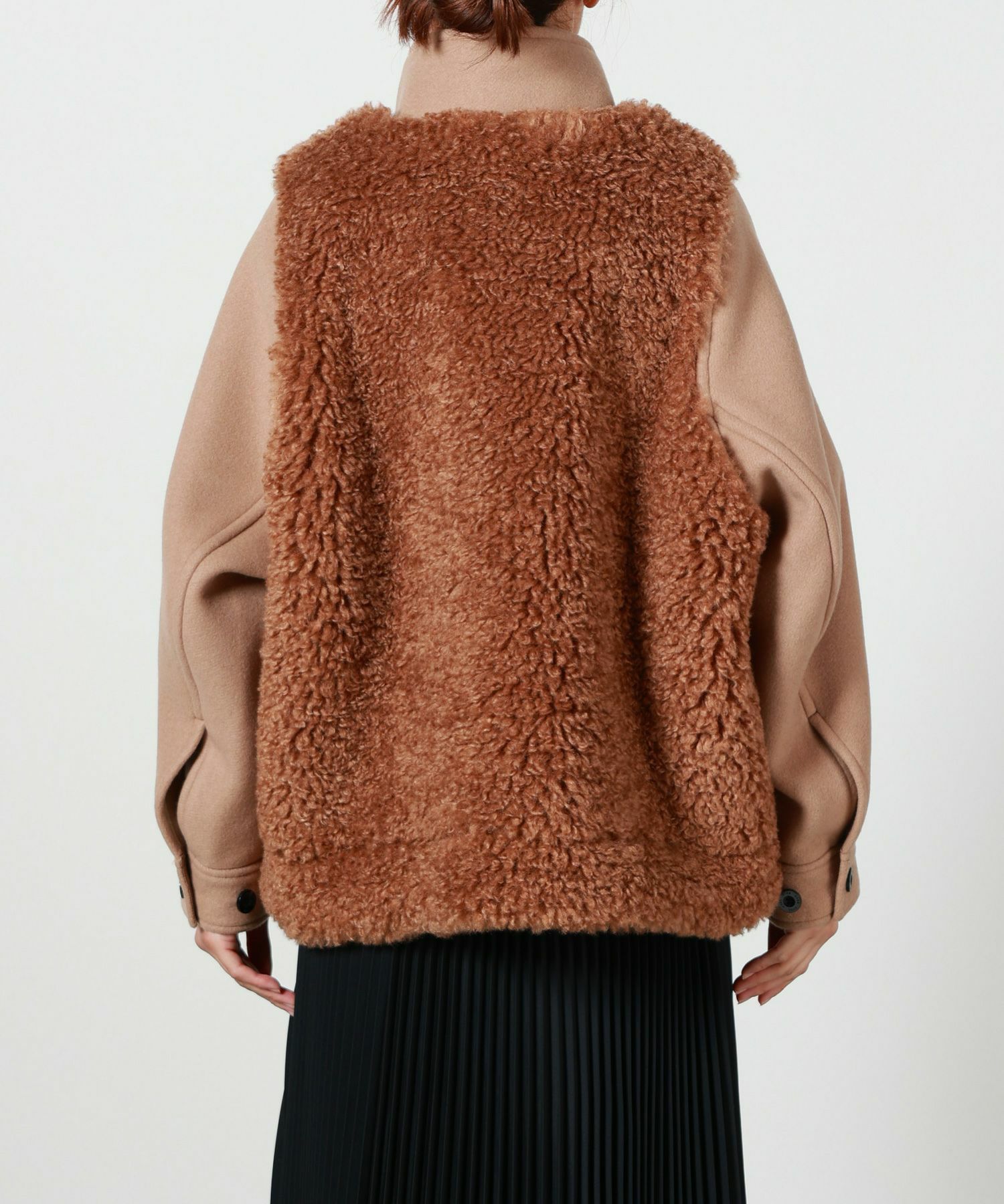 HYKE(ハイク)】 DOUBLE FACE FAUX SHERLING DUFFLE JACKET｜PARIGOT