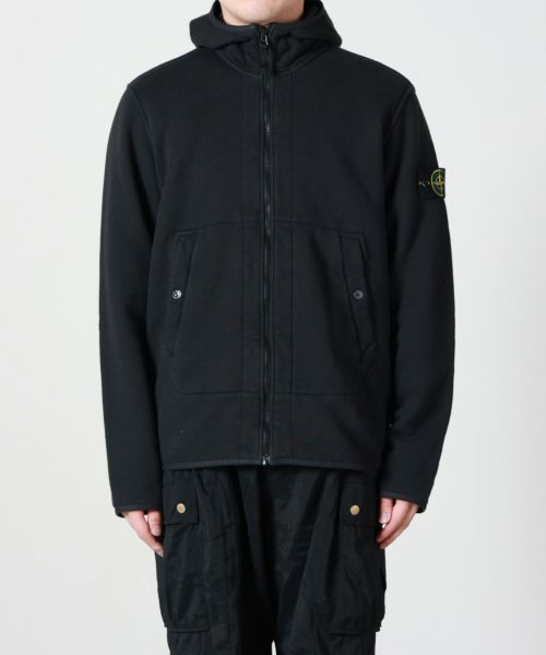 STONE ISLAND(ストーンアイランド)】 フード付きコットンジップ