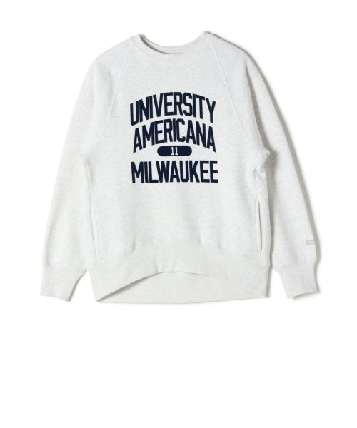4/7深夜迄価格【AMERICANA】ボリュームスリーブSWEAT SHIRTS AMERICANA(アメリカーナ)】 ボリュームスリーブ クルースウェット