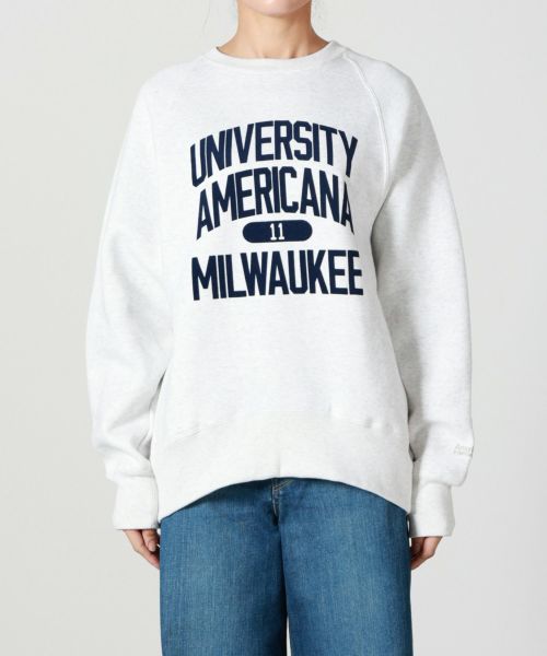 AMERICANA(アメリカーナ)】 ボリュームスリーブ クルースウェット