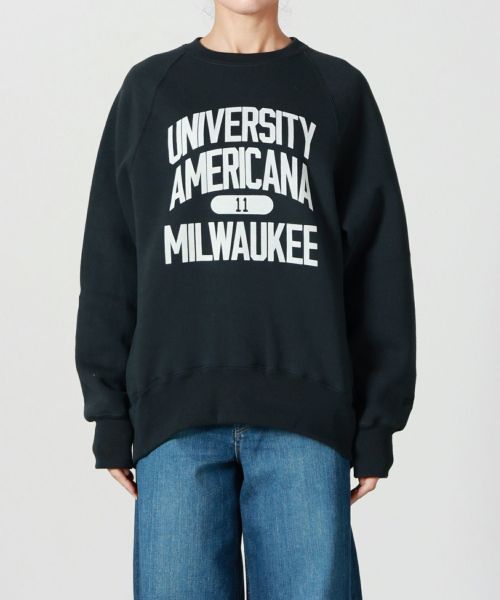 AMERICANA(アメリカーナ)】 ボリュームスリーブ クルースウェット