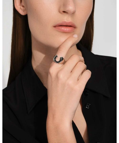 TOM WOOD オープンリング　ブラックスピネル　56 TOM WOOD オープンリング ブラックスピネル 56 TOM WOOD オープン