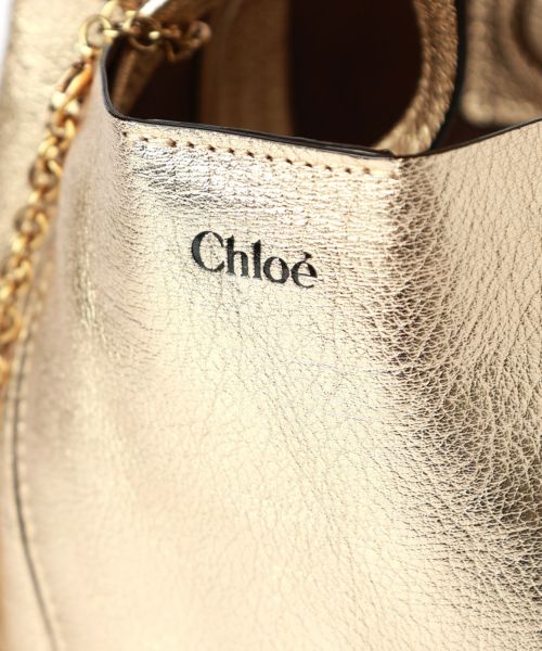 Chloe(クロエ)】 メタライズドレザー製CHLOE SPINスモールトートバッグ