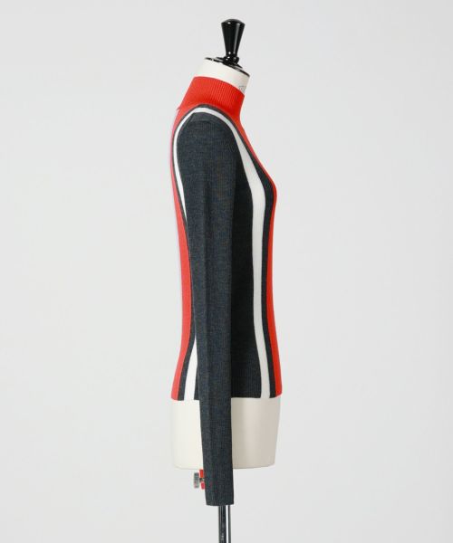 エンフォルド　HIGH-NECK RIB BI-COLOR PULLOVER ENFOLD HIGH-NECK RIB BI-COLOR PULLOVER