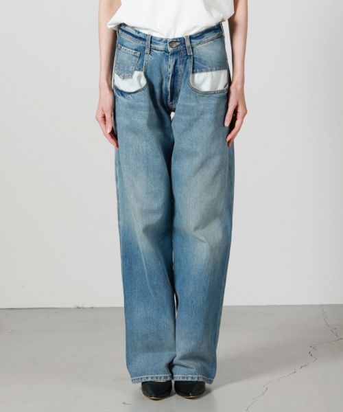 マルジェラ　ストレートジーンズ コントラストポケット付き MAISON MARGIELA ストレートジーンズ コントラストポケット付き(メゾン