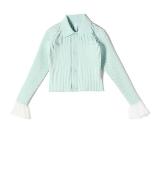 CFCL(シーエフシーエル)】 FLUTED LUCENT CROPPED SHIRT CARDIGAN