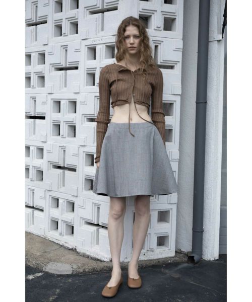 AKANE UTSUNOMIYA(アカネウツノミヤ)】 RIB KNIT CARDIGAN｜PARIGOT