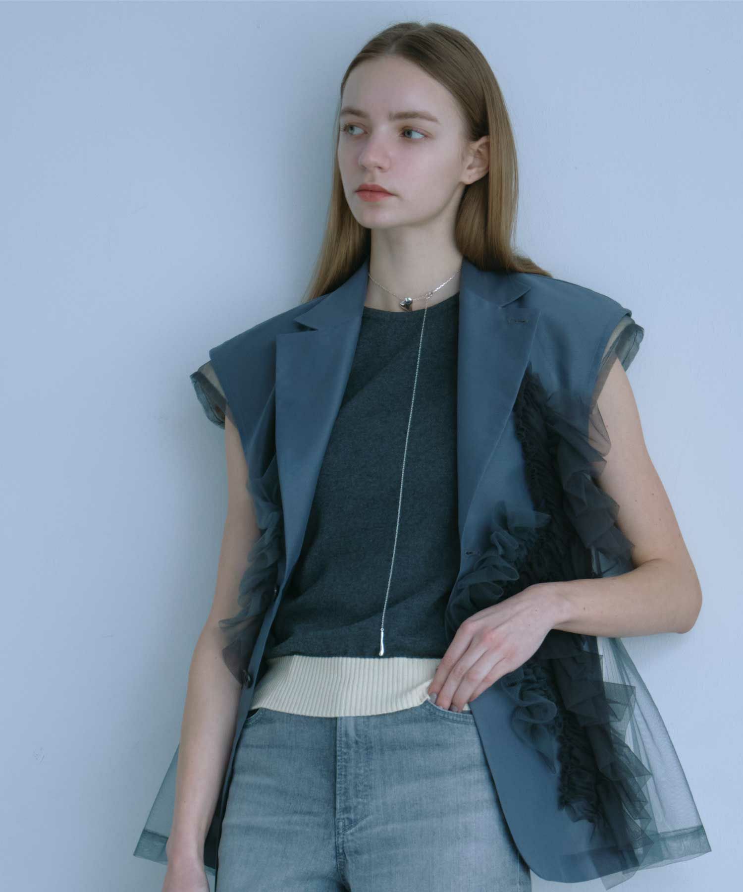 【layerd tank Knit】　アカネウツノミヤ AKANE UTSUNOMIYA(アカネウツノミヤ)】 LAYERED KNIT｜PARIGOT ONLINE