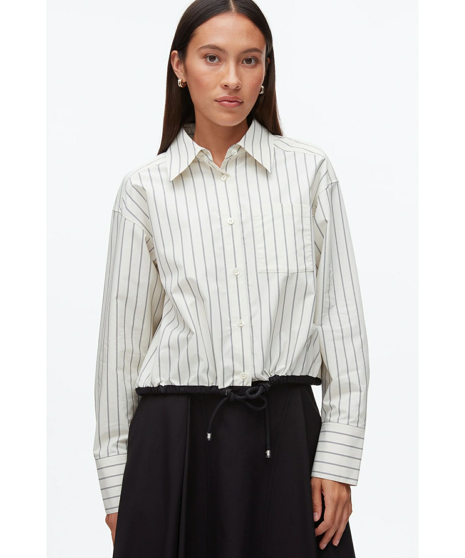 3.1 Phillip Lim(スリーワン フィリップリム)】 Drawcord Hem Stripe