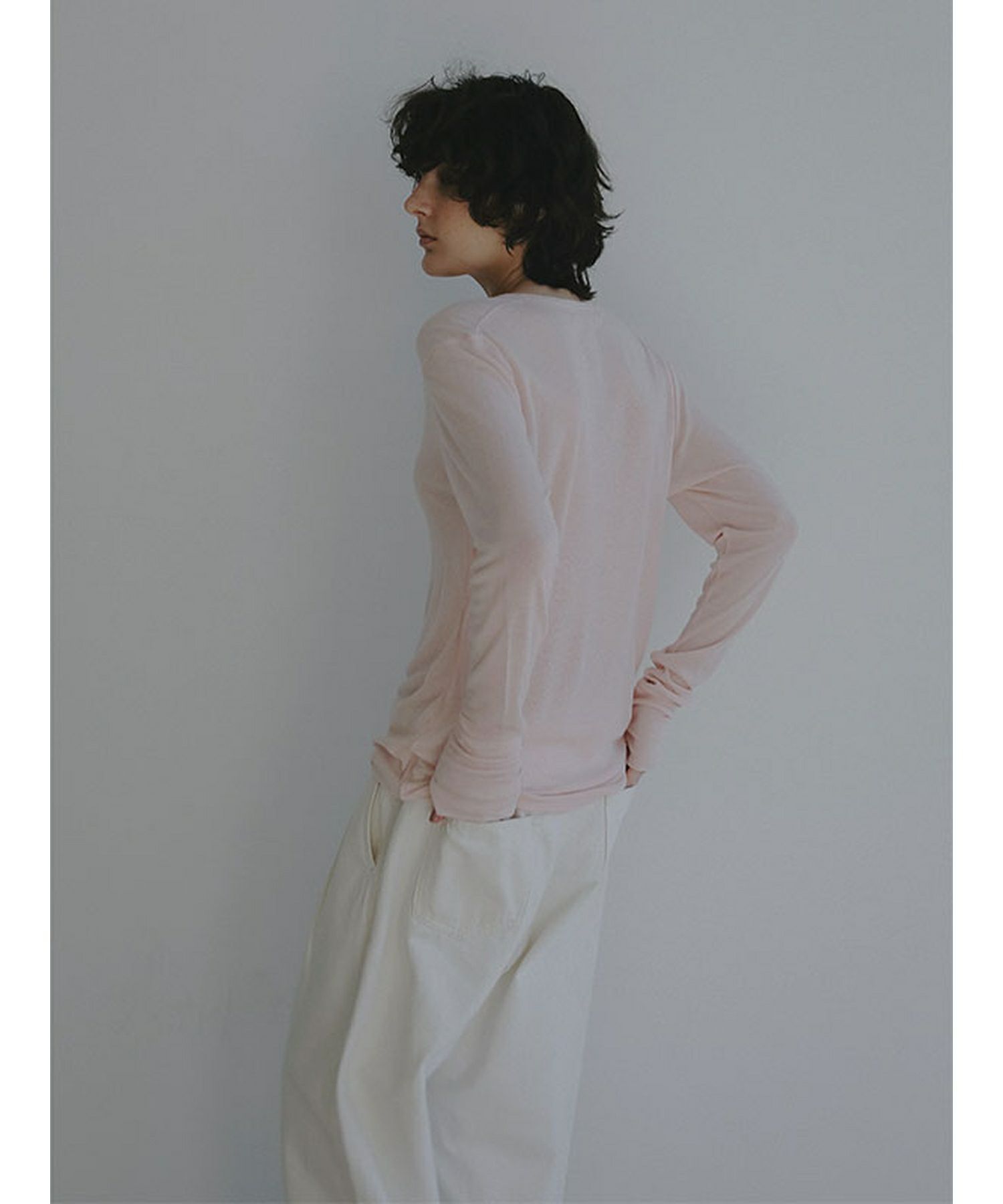 ETRE TOKYO(エトレトウキョウ)】 ウールフライスヘンリーネックプル