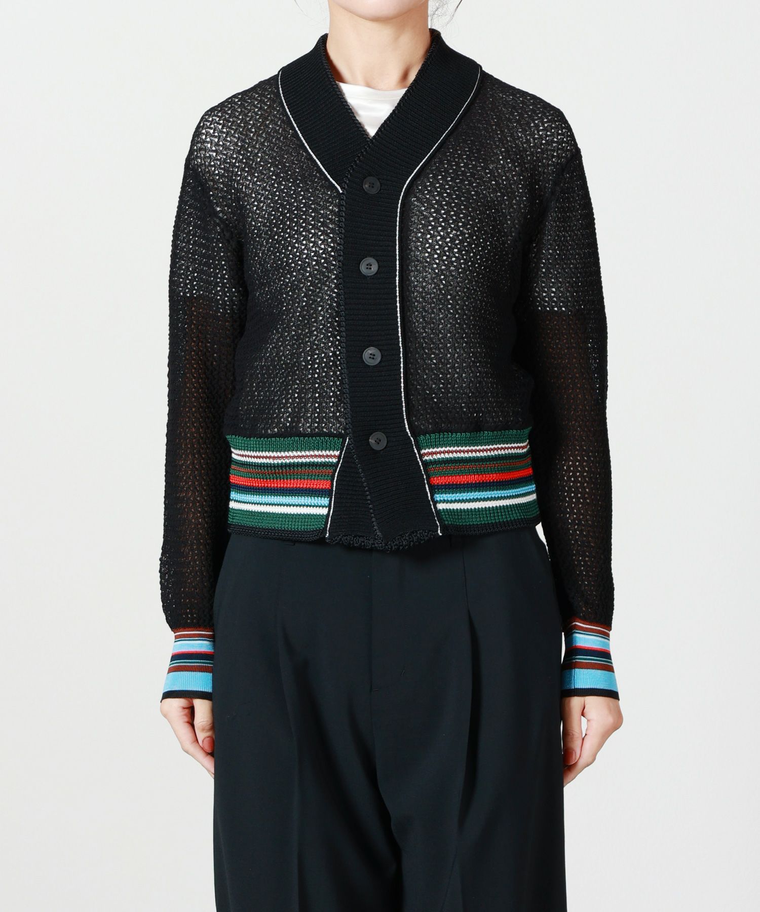 TOGA PULLA(トーガプルラ)】 LACE KNIT CARDIGAN｜PARIGOT ONLINE