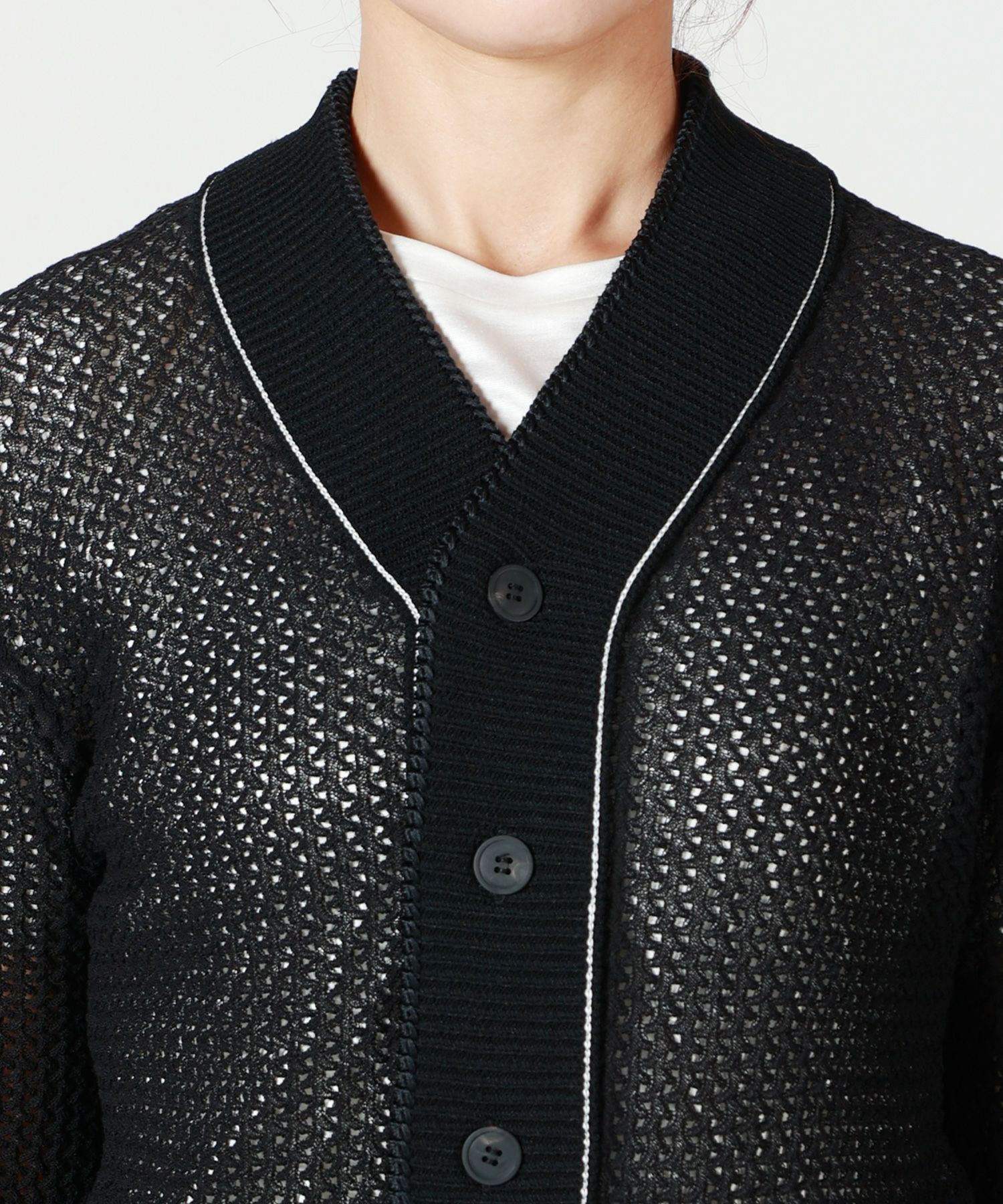 TOGA PULLA(トーガプルラ)】 LACE KNIT CARDIGAN｜PARIGOT ONLINE