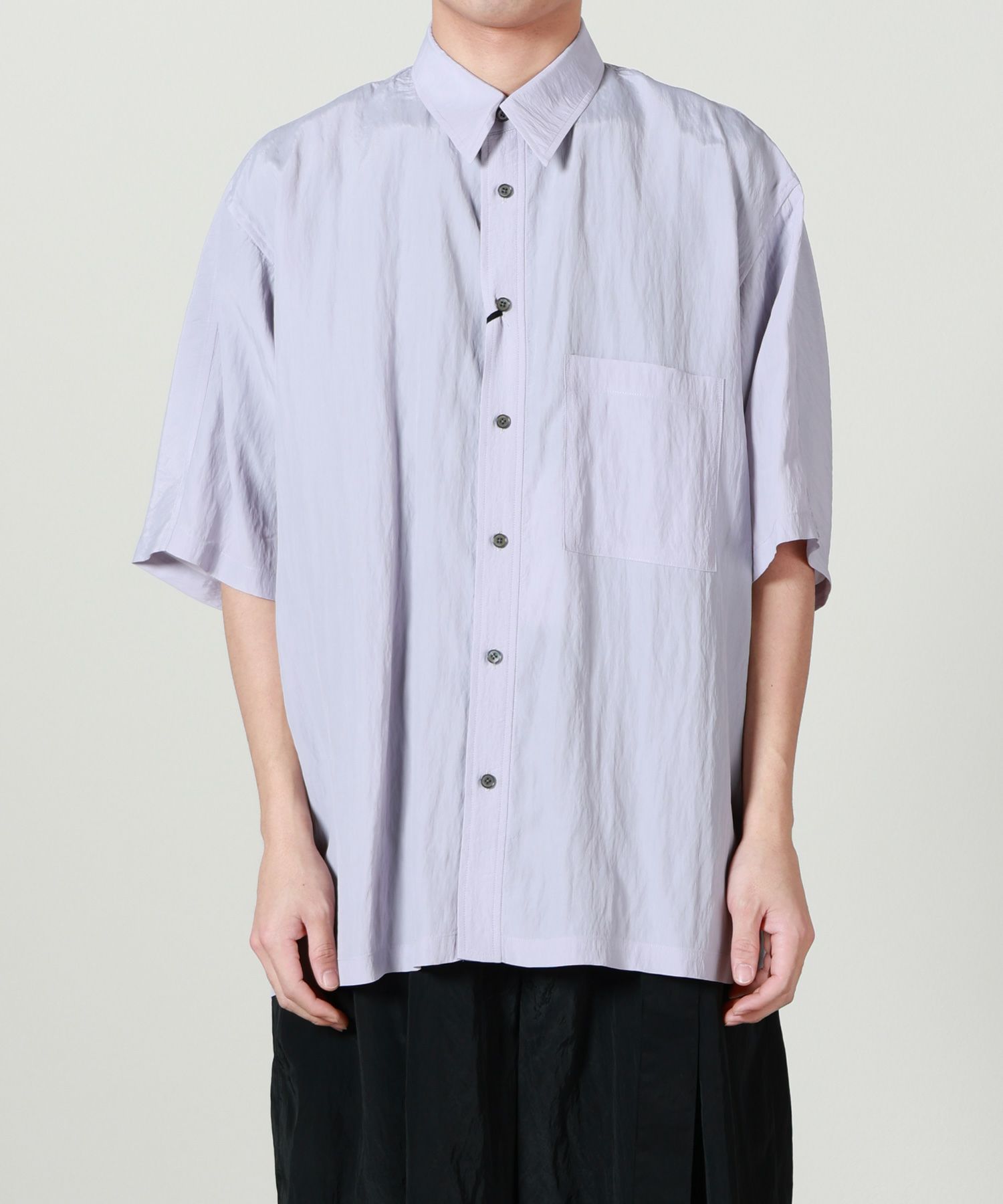 KN08sircus 切り替えメルトン〈定価107,800円〉 08sircus(08サーカス)】 Viscose washer back dolman split shirt