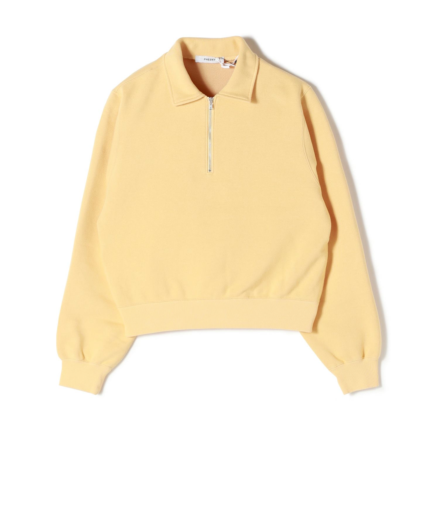 PHEENY(フィーニー)】 Athleisure Half-Zip Collared Pullover