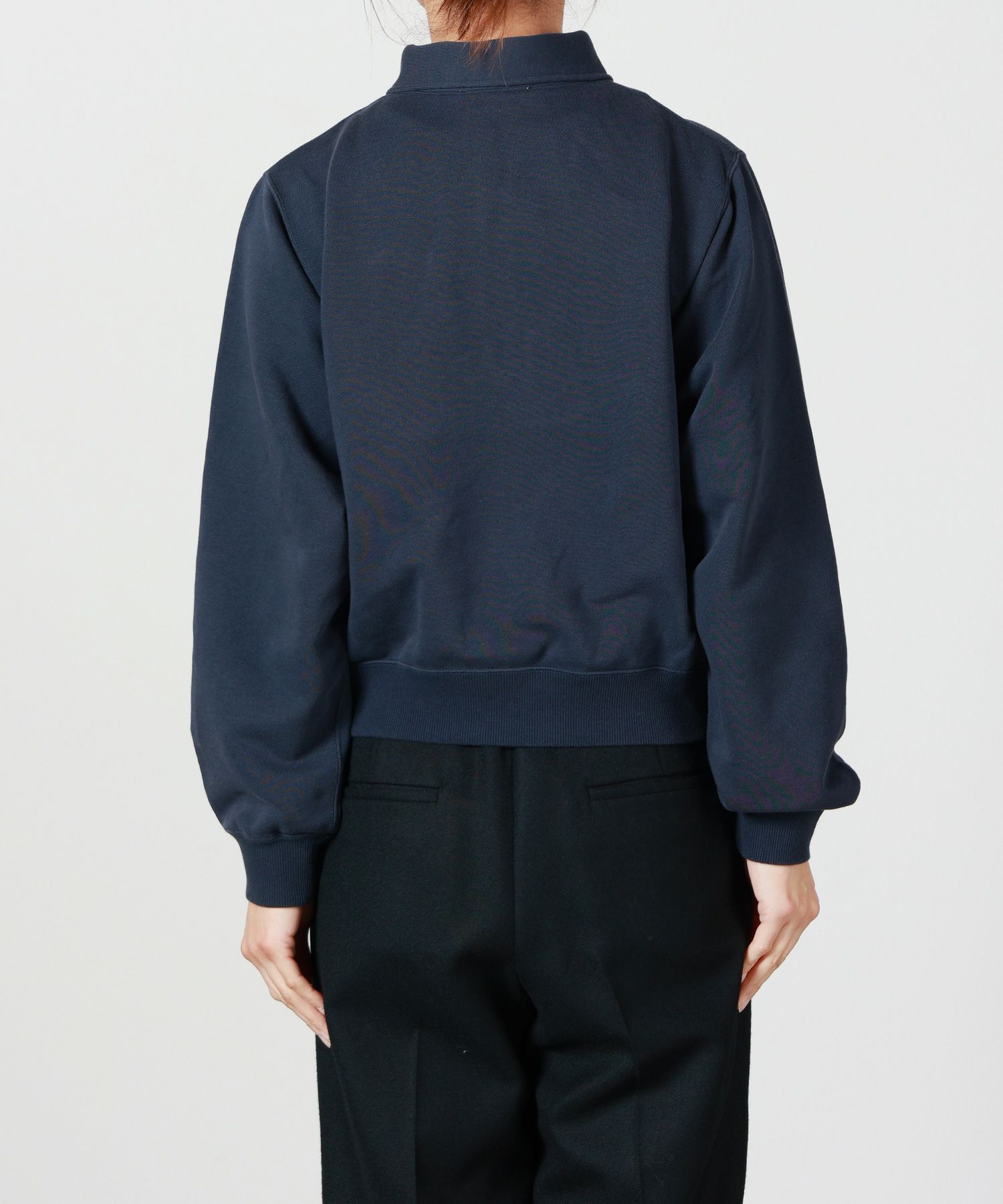 PHEENY(フィーニー)】 Athleisure Half-Zip Collared Pullover